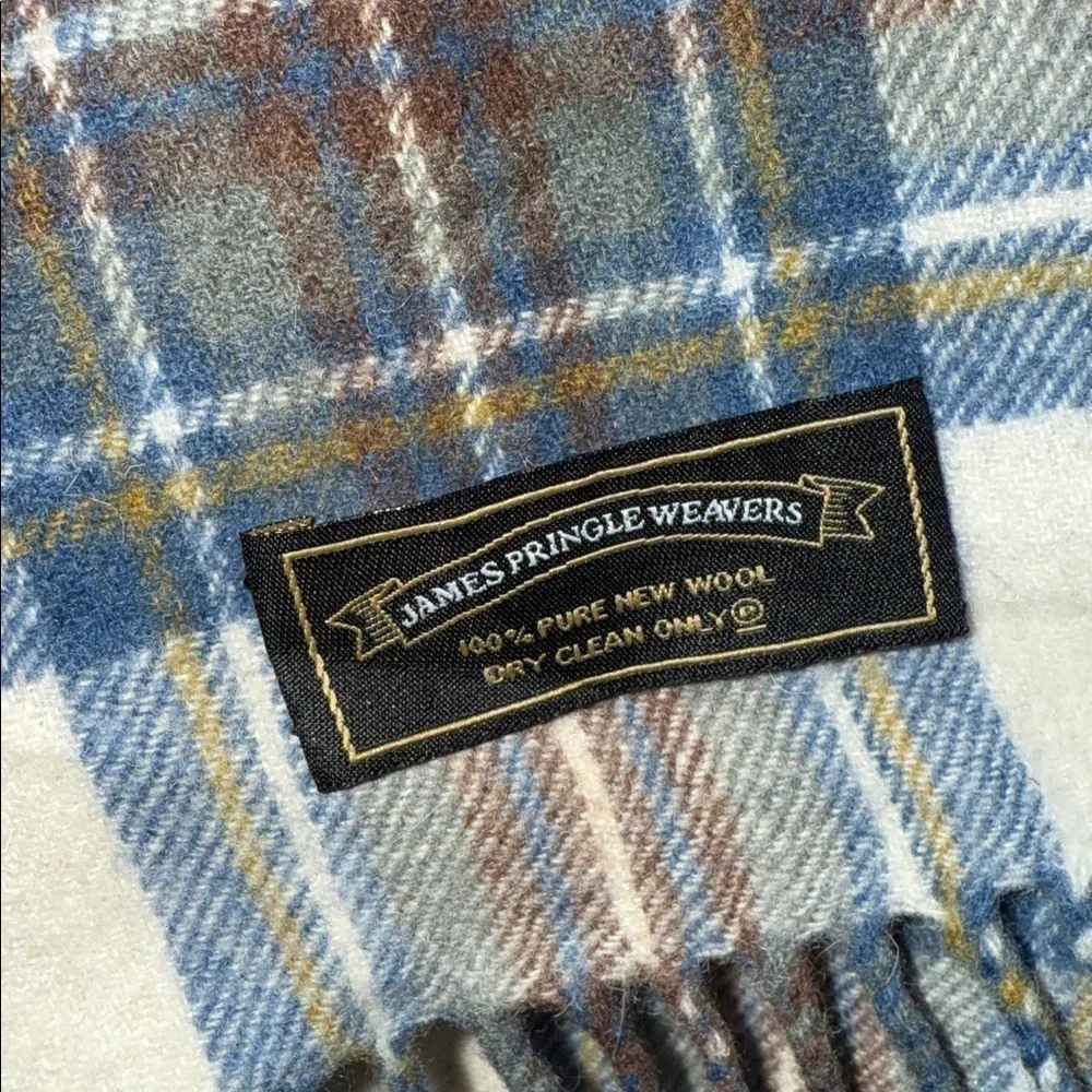 James Pringle Weavers 100% Pure New Wool Plaid Scarf